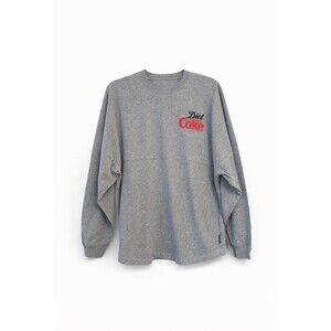 Diet Coke Spirit Jersey Shirt Mens Size Small S Gray Coca Cola Long Sleeve